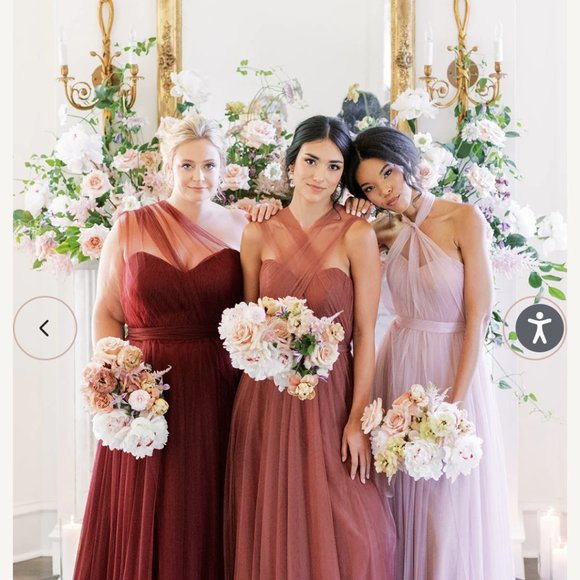 Revelry Rosalie tulle convertible dress in dusty quartz - Picture 2 of 7